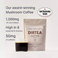 DIRTEA Mushroom Coffee Lions Mane Chaga, Tremella, Maca & Ashwagandha