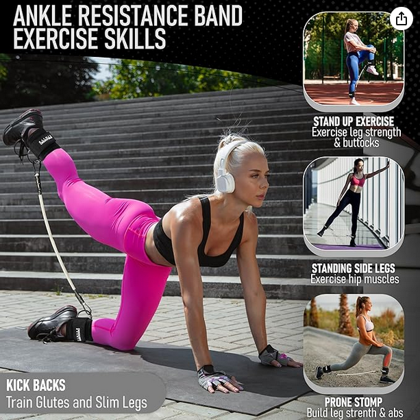 Ankle Strap Resistance Bands Yoga Pilate Crossfit Workout