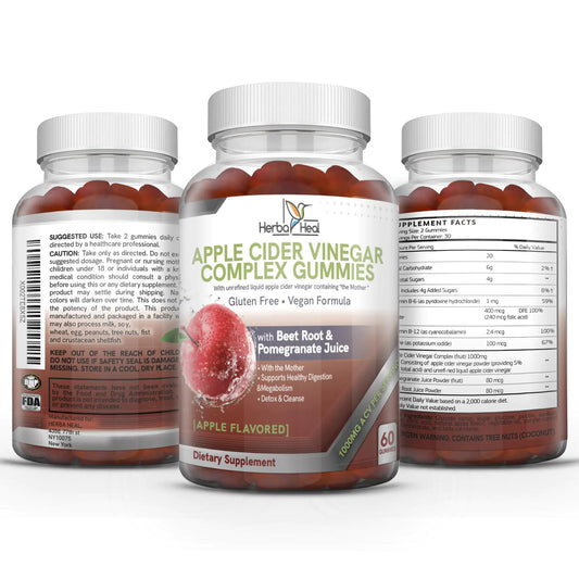 Apple Cider Vinegar Gummies Weight Loss and Belly Fat Burner for Women.